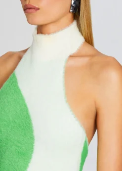 Retrofete Wilma Fuzzy Crop Top Pistachio/Cream Best