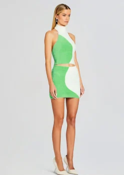 Retrofete Wilma Fuzzy Crop Top Pistachio/Cream Best