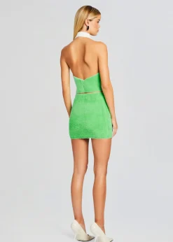 Retrofete Wilma Fuzzy Crop Top Pistachio/Cream Best