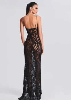 Retrofete Winnie Embellished Lace Dress Black Best