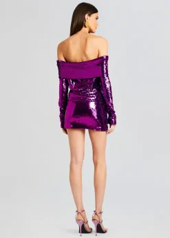 Retrofete Wyn Sequin Dress Amethyst Flash Sale