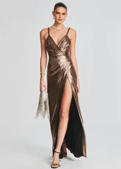Retrofete Yesi Dress Metallic Bronze Fashion