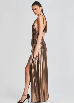 Retrofete Yesi Dress Metallic Bronze Cheap