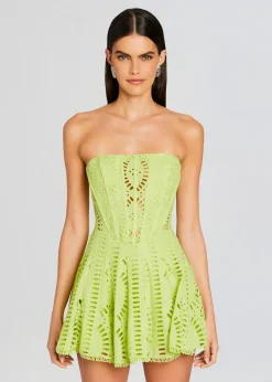 Retrofete Zannick Short Dress Lime Punch Shop