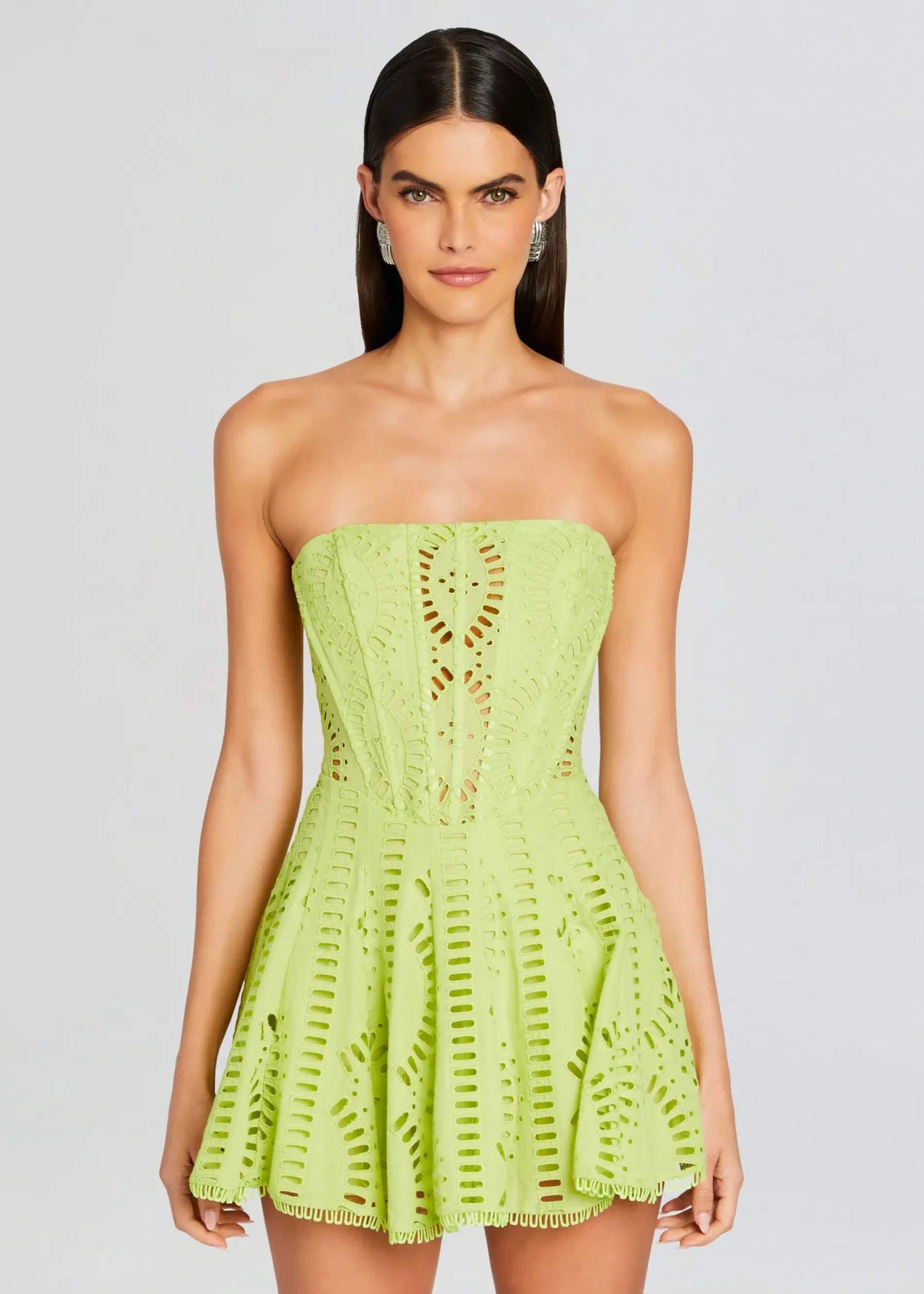 Retrofete Zannick Short Dress Lime Punch Best Sale