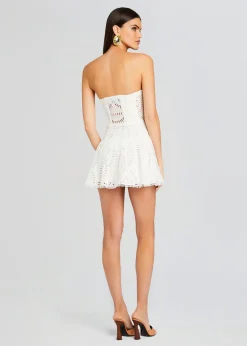 Retrofete Zannick Short Dress White Samoa Best Sale