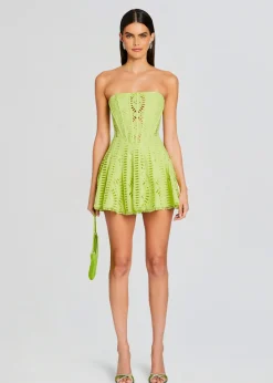Retrofete Zannick Short Dress Lime Punch Fashion