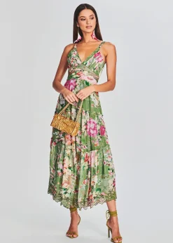Retrofete Zaria Long Dress Military Green Clearance