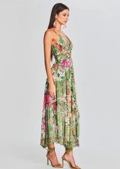 Retrofete Zaria Long Dress Military Green Store