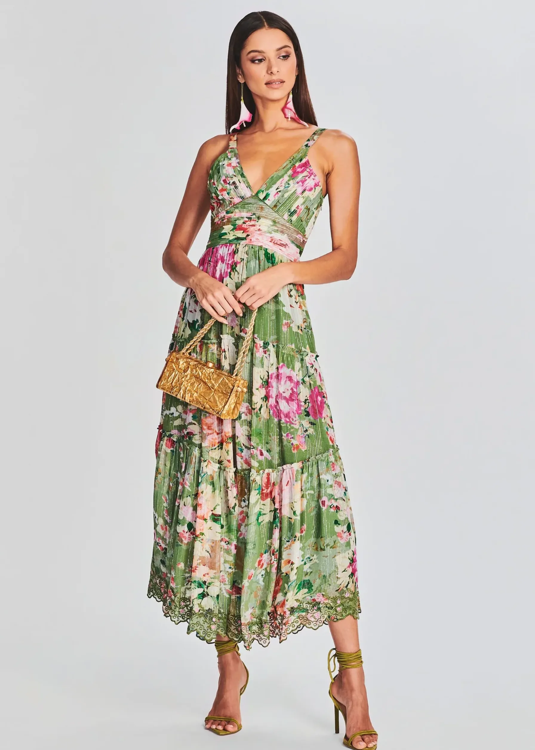 Retrofete Zaria Long Dress Military Green Store