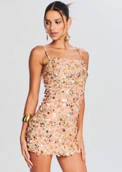 Retrofete Zhuri Embellished Dress Gold Seashell Shop