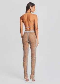 Retrofete Zoe Embellished Pant Tannin/Silver Hot